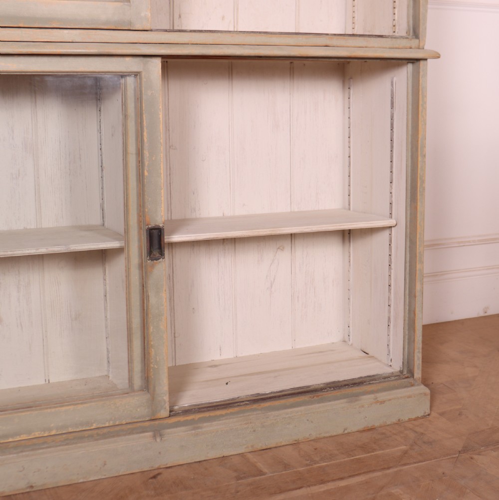 English Painted Glazed Bookcase View IX