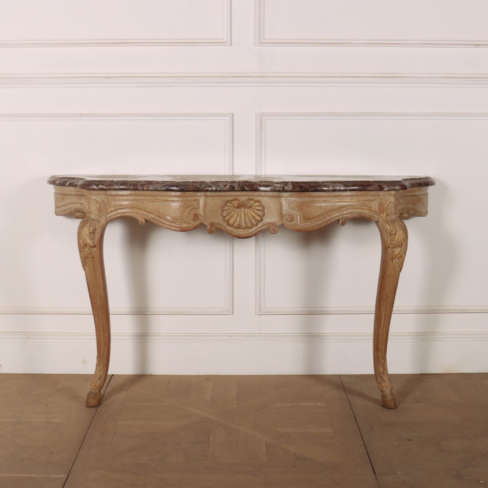 French Marble Top Console Table