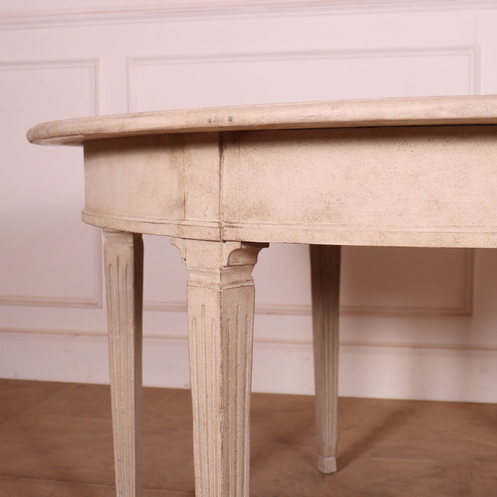 Exceptional Early 20th C Swedish Gustavian Style Dining Room Table and Chairs View VII