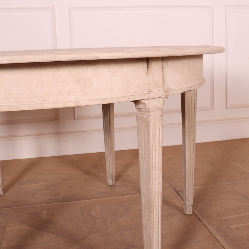 Exceptional Early 20th C Swedish Gustavian Style Dining Room Table and Chairs View VIII