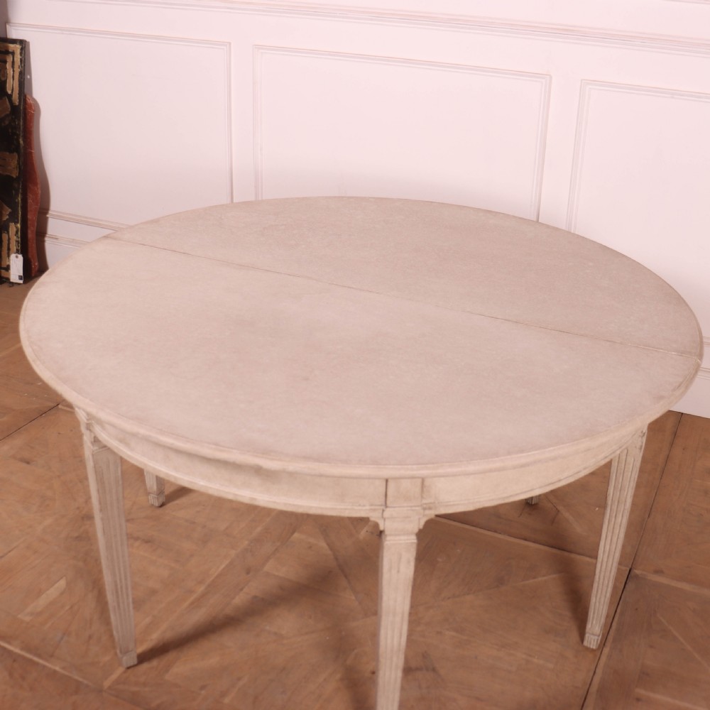 Exceptional Early 20th C Swedish Gustavian Style Dining Room Table and Chairs View IX