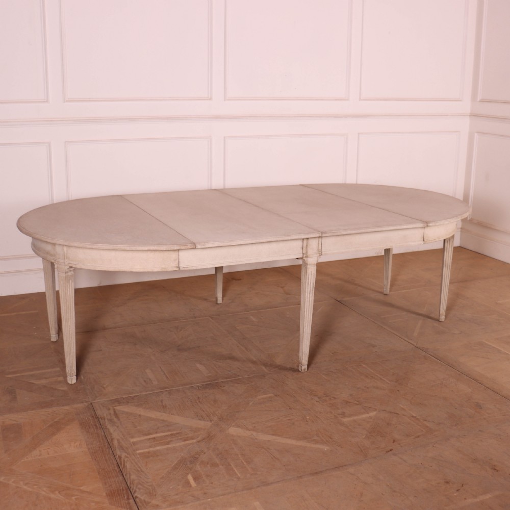 Exceptional Early 20th C Swedish Gustavian Style Dining Room Table and Chairs View X