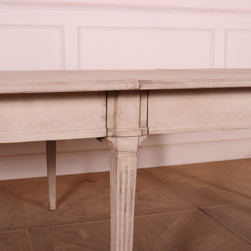 Exceptional Early 20th C Swedish Gustavian Style Dining Room Table and Chairs View XI
