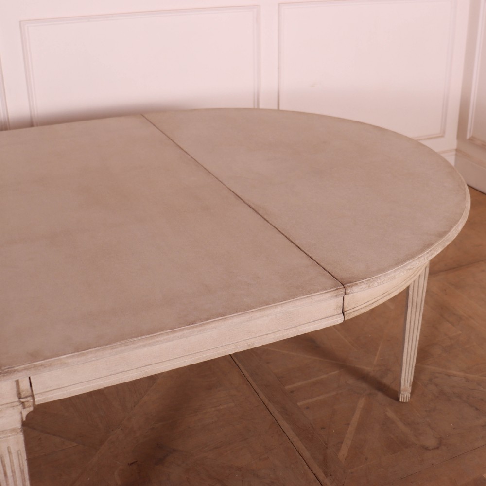 Exceptional Early 20th C Swedish Gustavian Style Dining Room Table and Chairs View XII