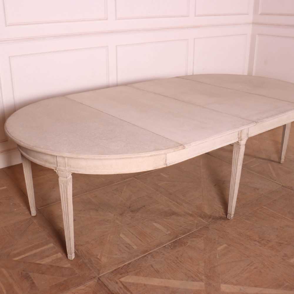 Exceptional Early 20th C Swedish Gustavian Style Dining Room Table and Chairs View XIII