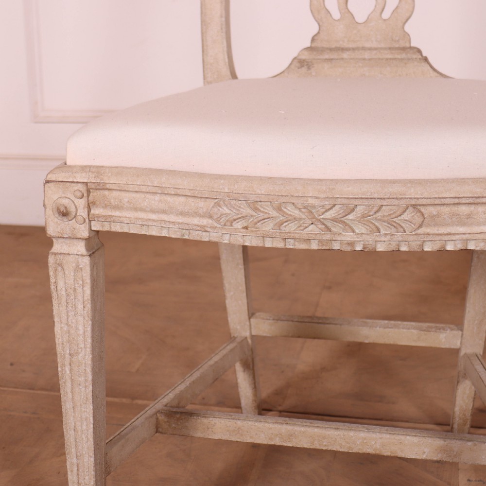 Exceptional Early 20th C Swedish Gustavian Style Dining Room Table and Chairs View XIX