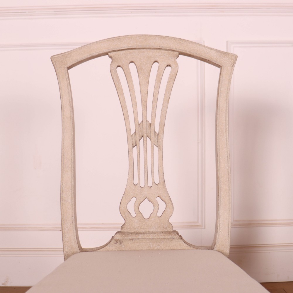 Exceptional Early 20th C Swedish Gustavian Style Dining Room Table and Chairs View XX