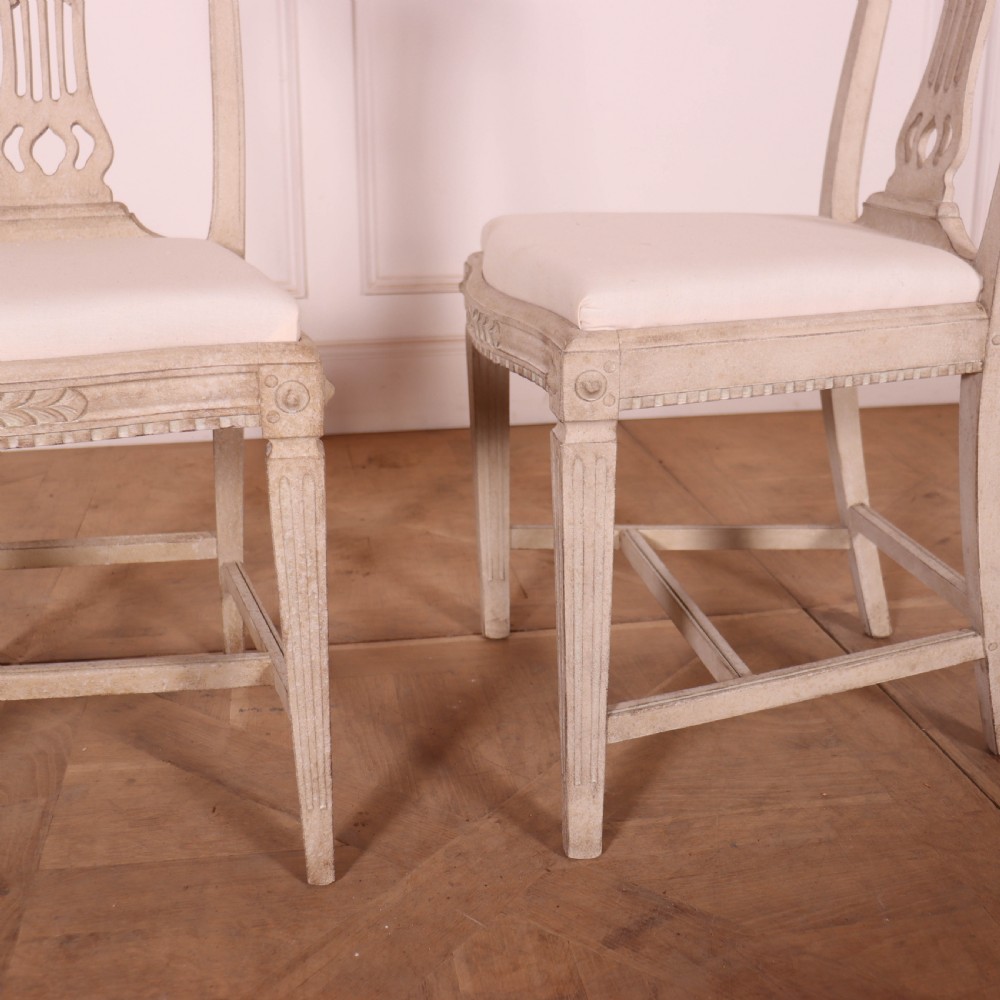 Exceptional Early 20th C Swedish Gustavian Style Dining Room Table and Chairs View XXI