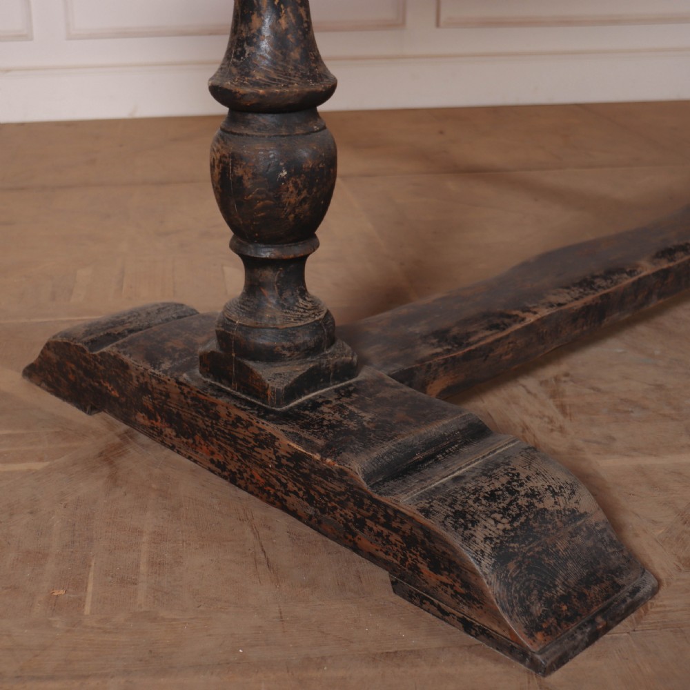 Italian Pine Trestle Table View VII