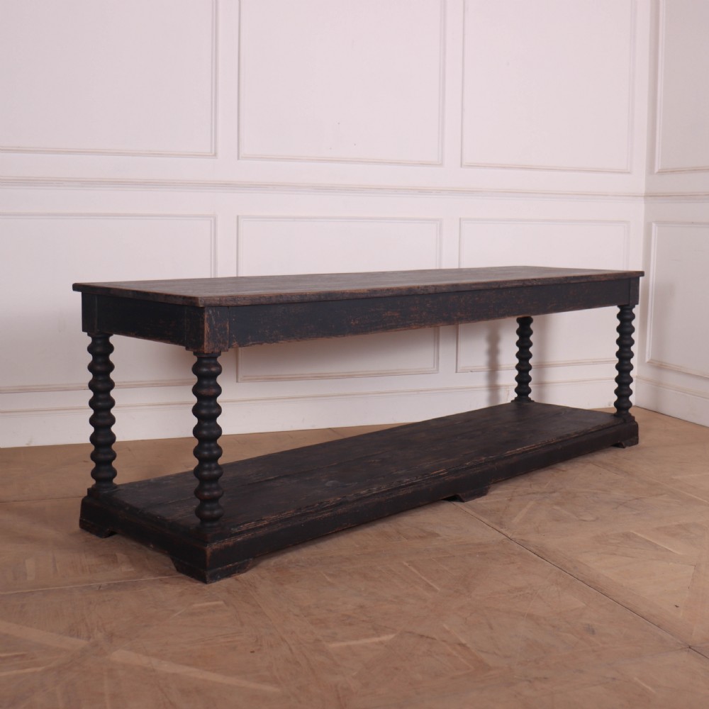 French Painted Oak Console Table
