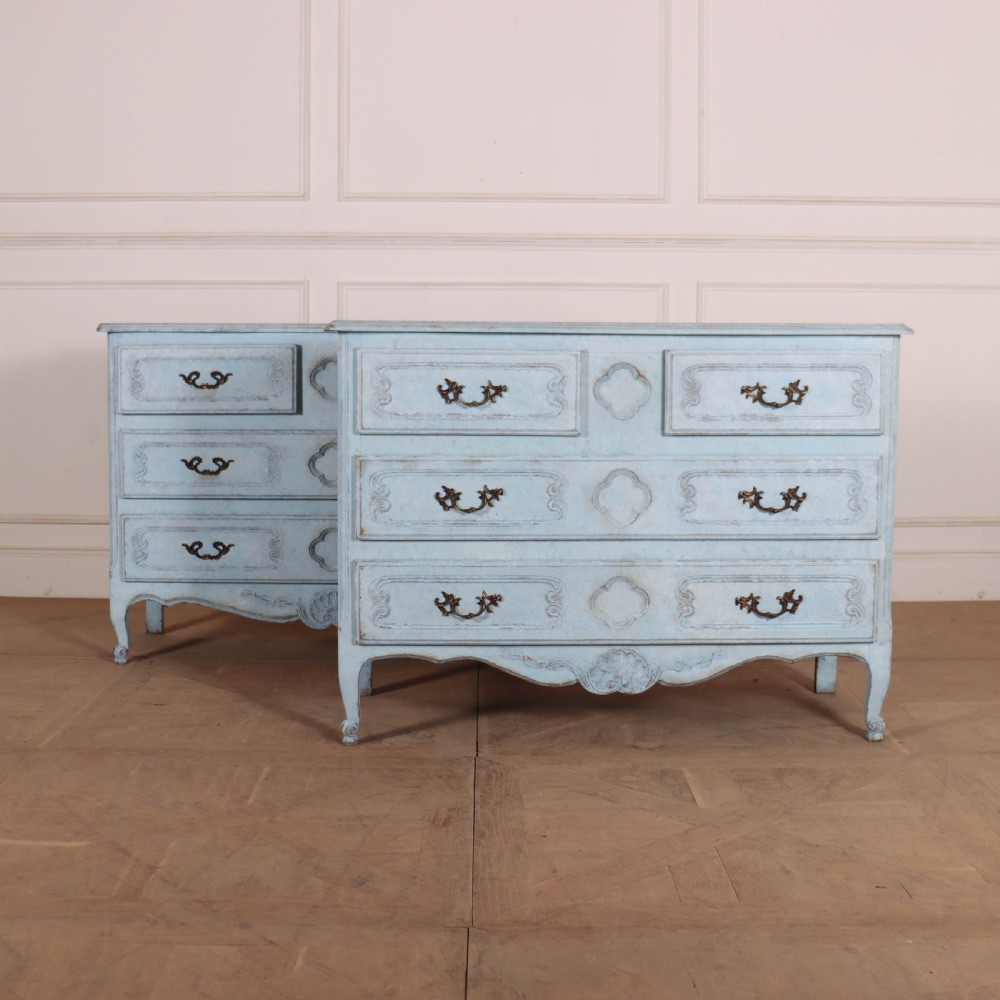 Pair of French Painted Commodes