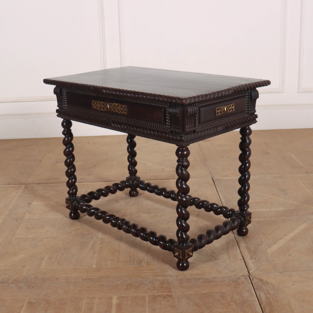 Portuguese Chestnut Lamp Table View IV