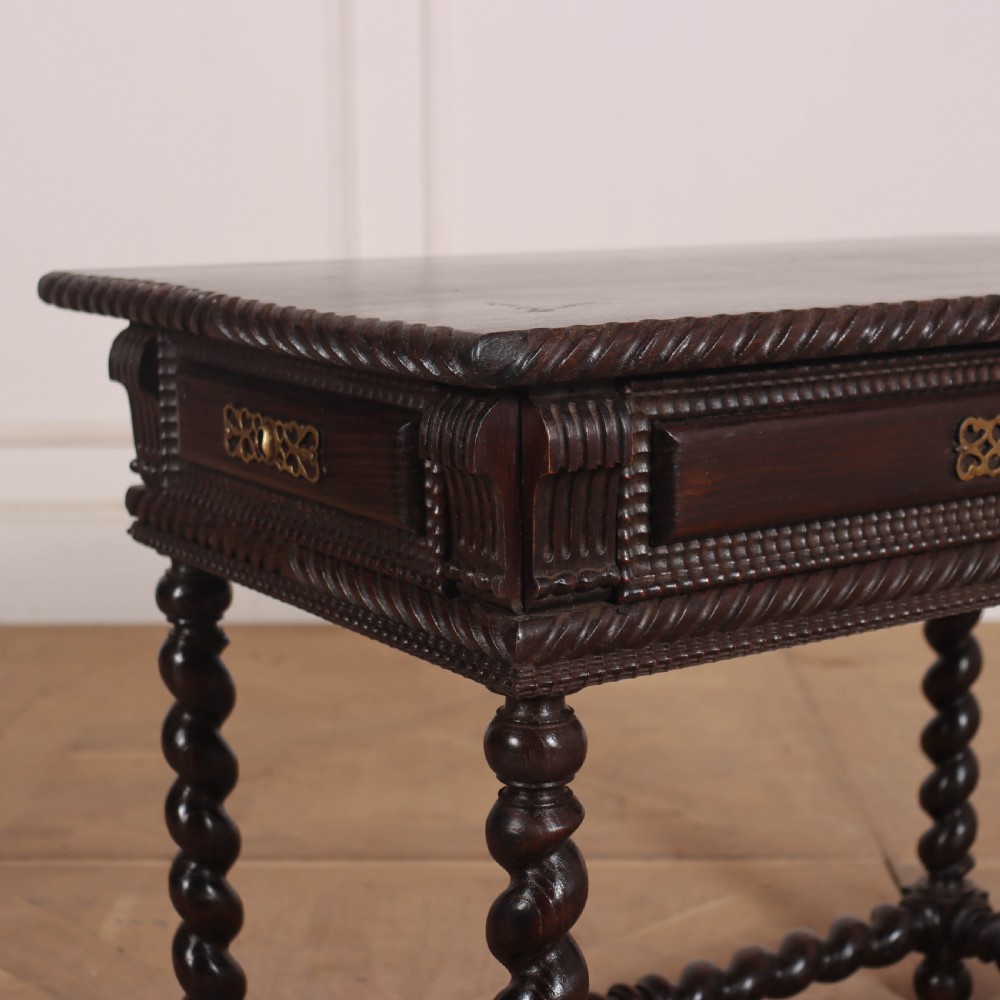 Portuguese Chestnut Lamp Table View V