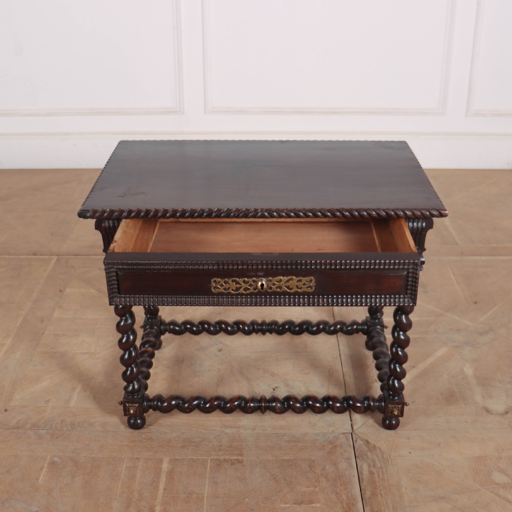 Portuguese Chestnut Lamp Table View VII