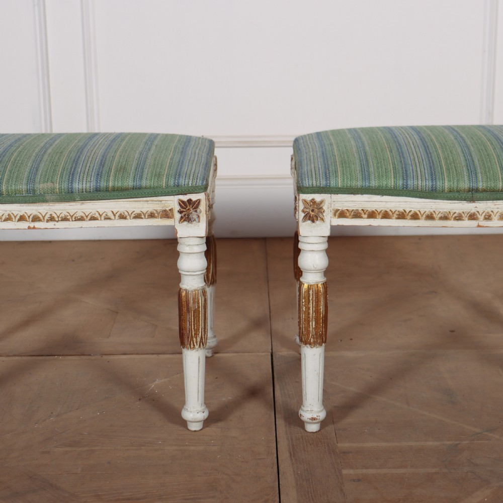 Pair of Painted Swedish Stools View IV