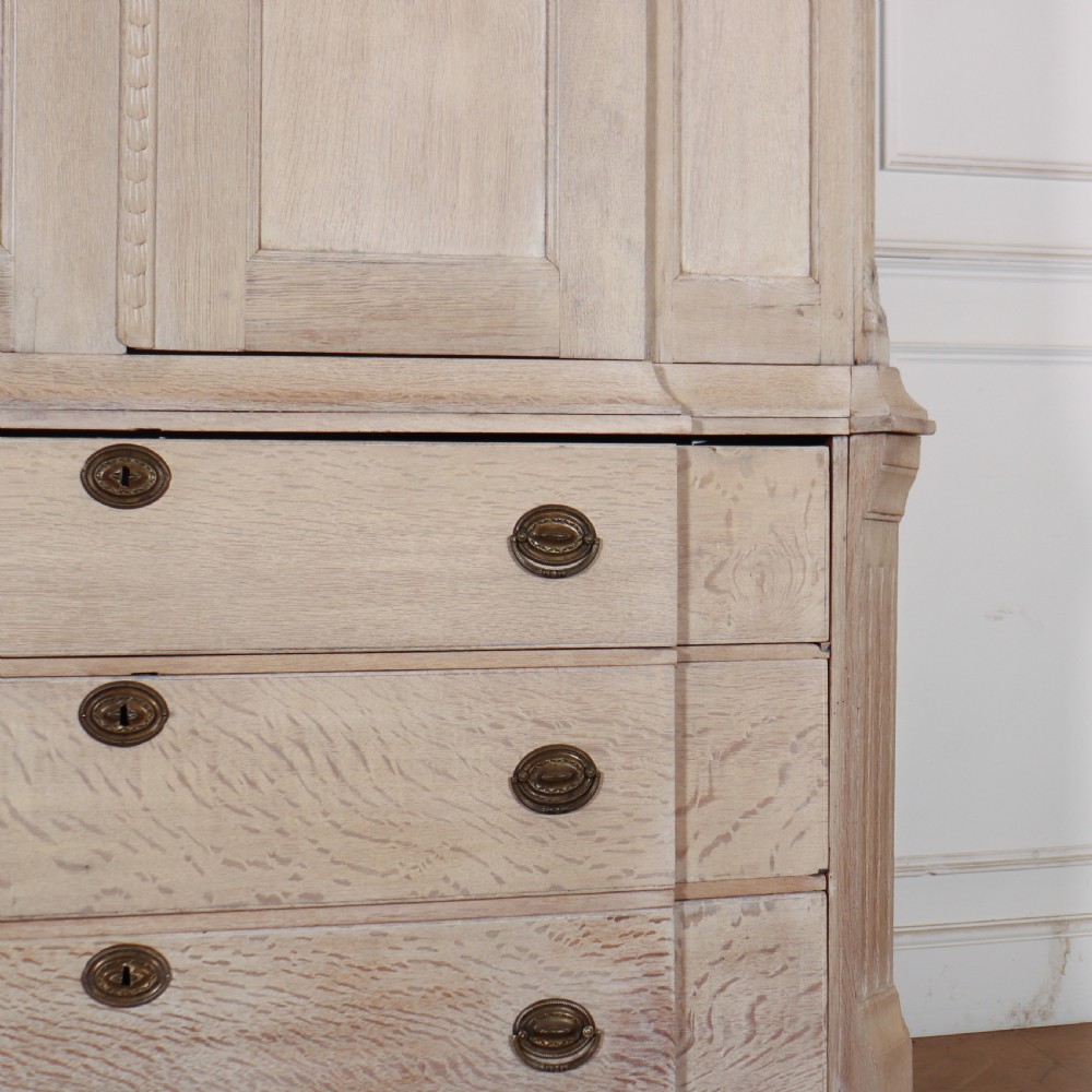 Dutch Bleached Oak Linen Cupboard View V