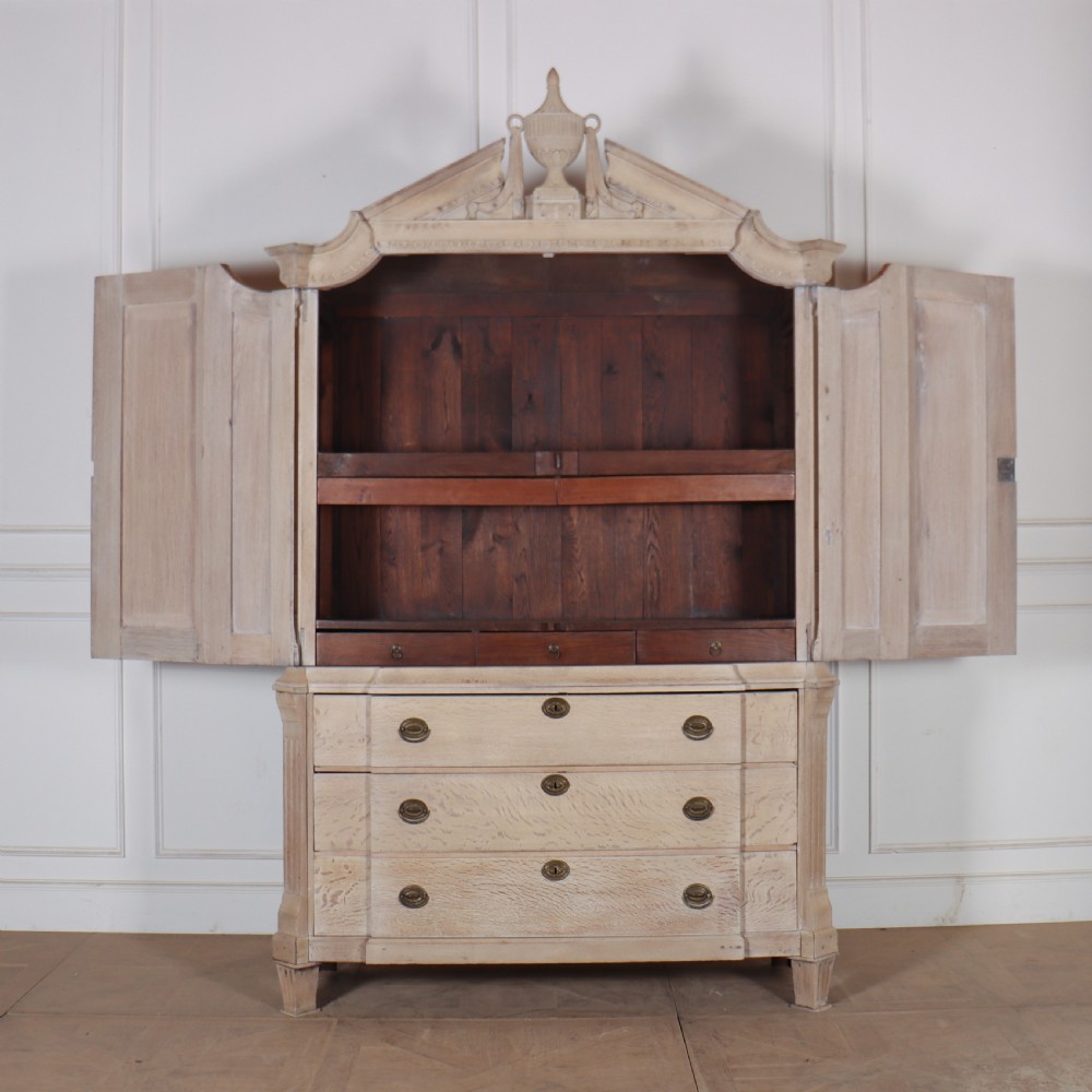 Dutch Bleached Oak Linen Cupboard View XI