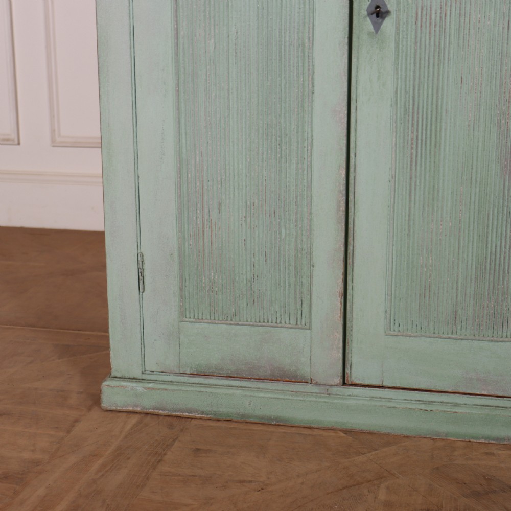 English Painted Linen Cupboard  View II
