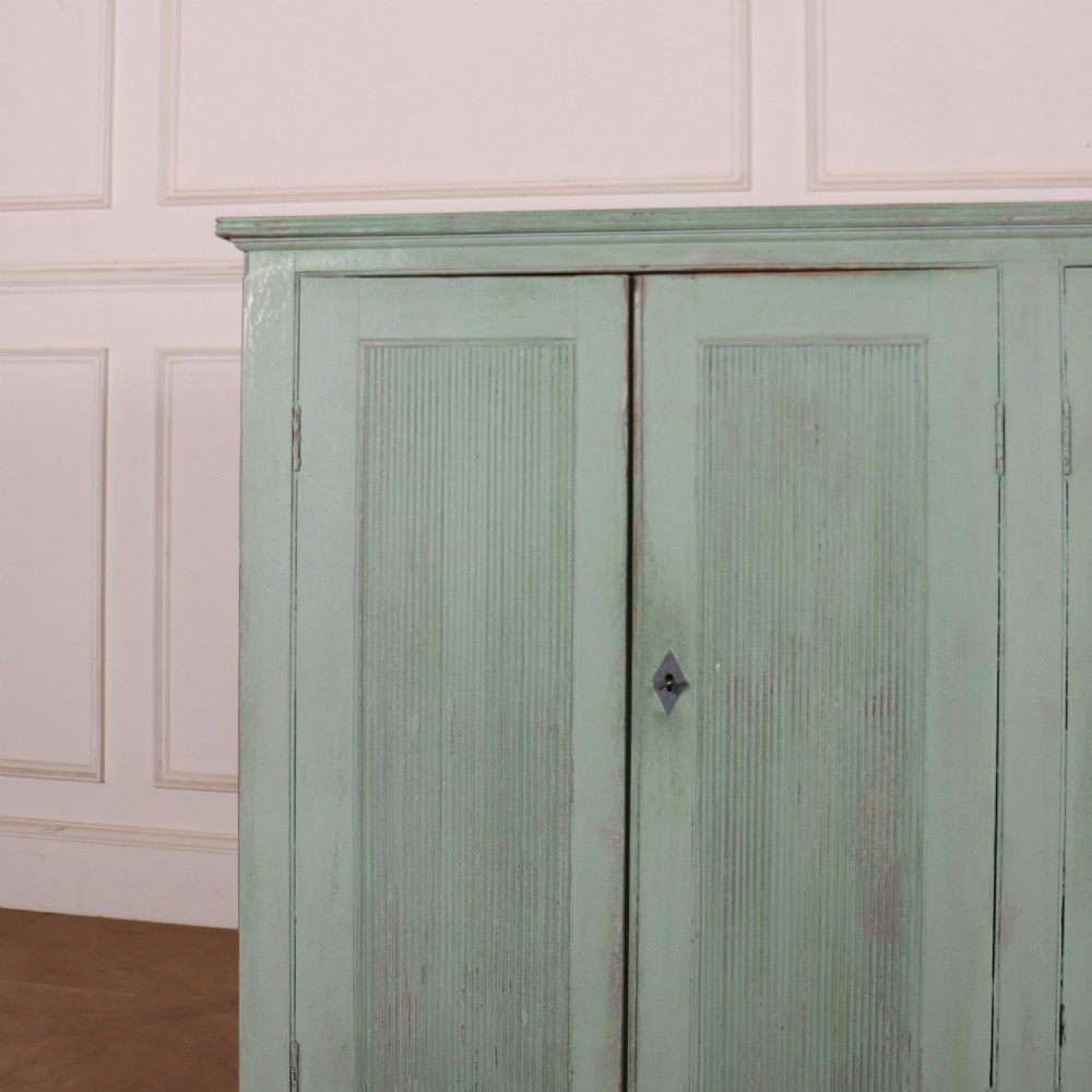 English Painted Linen Cupboard  View IV
