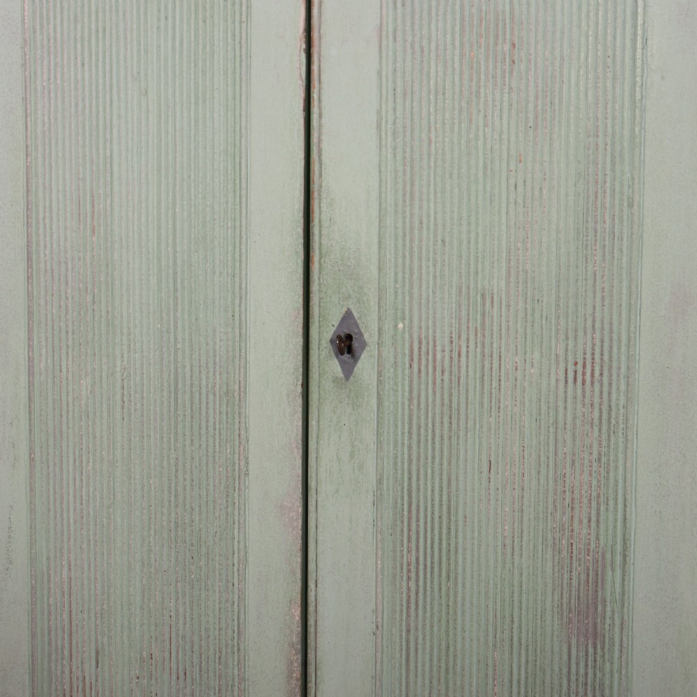 English Painted Linen Cupboard  View V