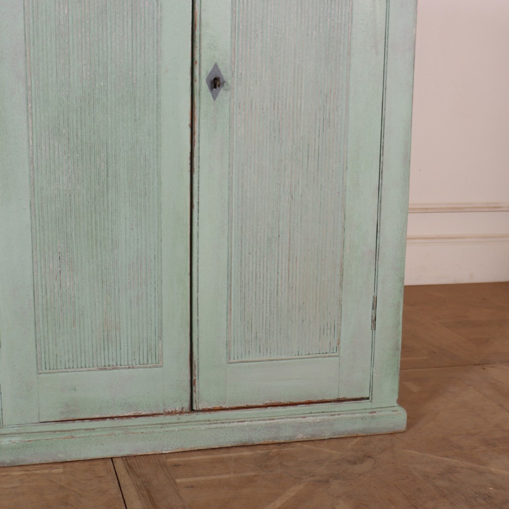 English Painted Linen Cupboard  View VI