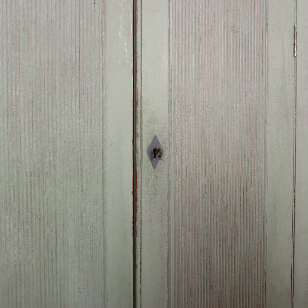 English Painted Linen Cupboard  View VII