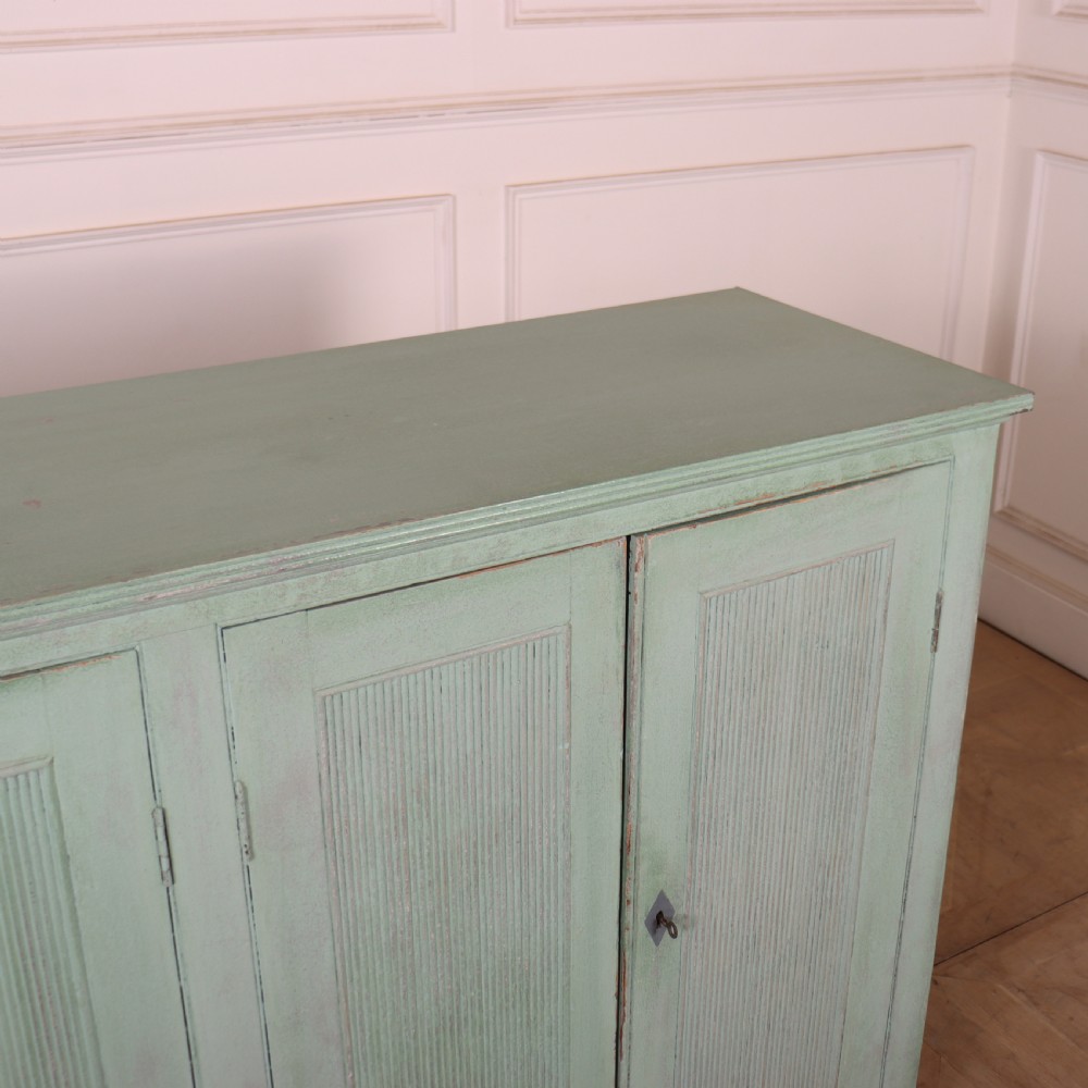 English Painted Linen Cupboard  View X