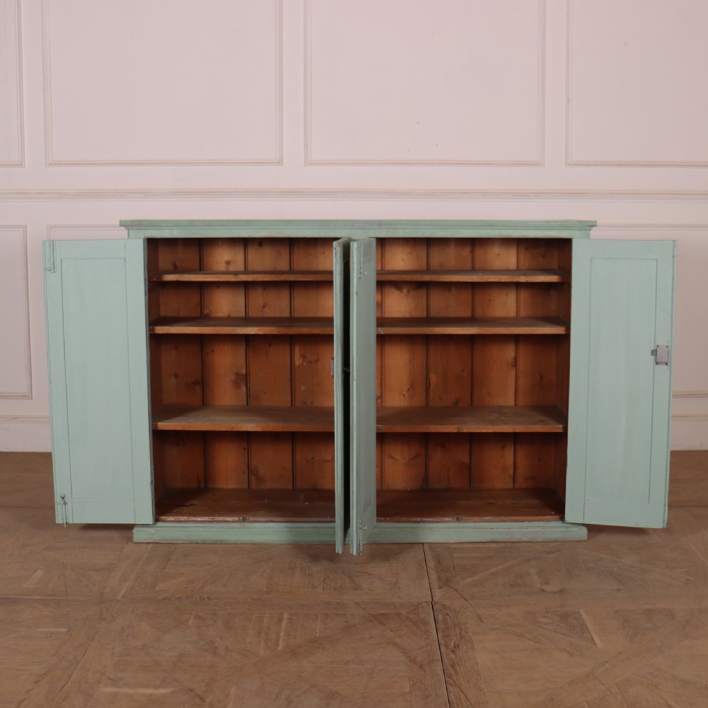 English Painted Linen Cupboard  View XI