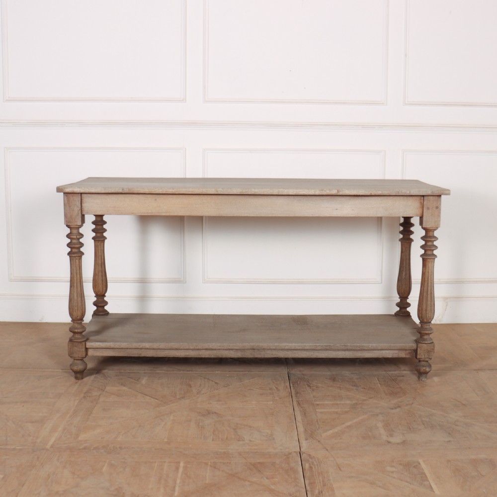 French Bleached Oak Drapers Table