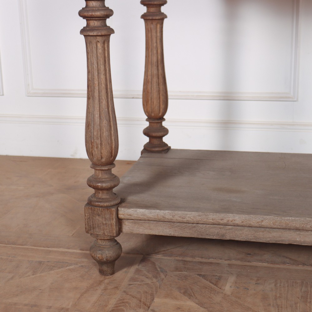 French Bleached Oak Drapers Table View II
