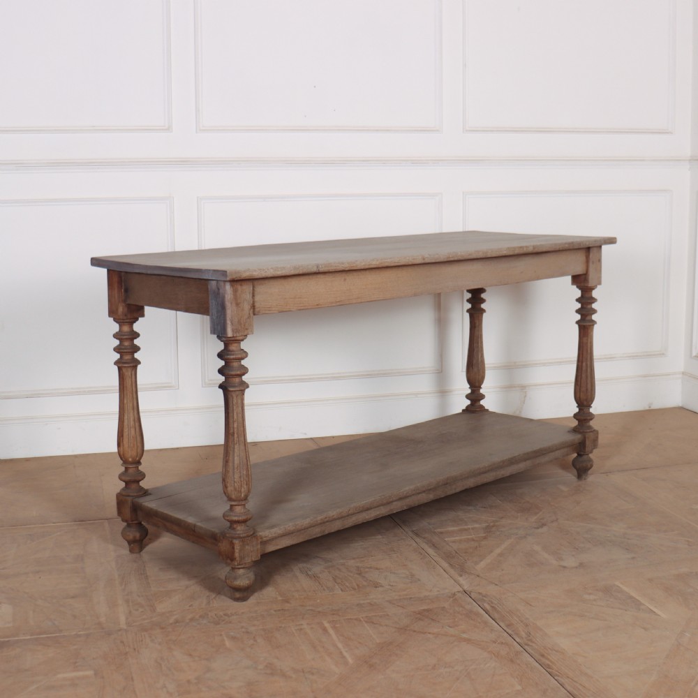 French Bleached Oak Drapers Table View III