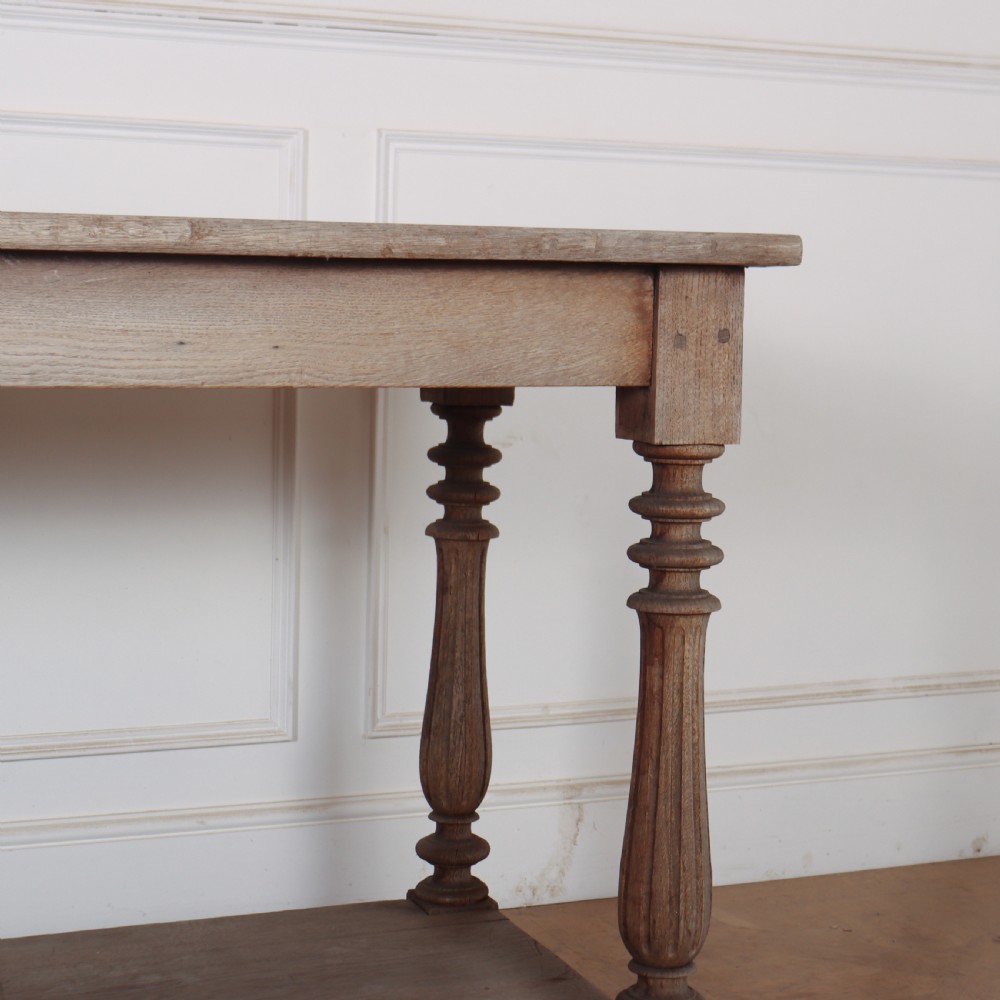 French Bleached Oak Drapers Table View VI