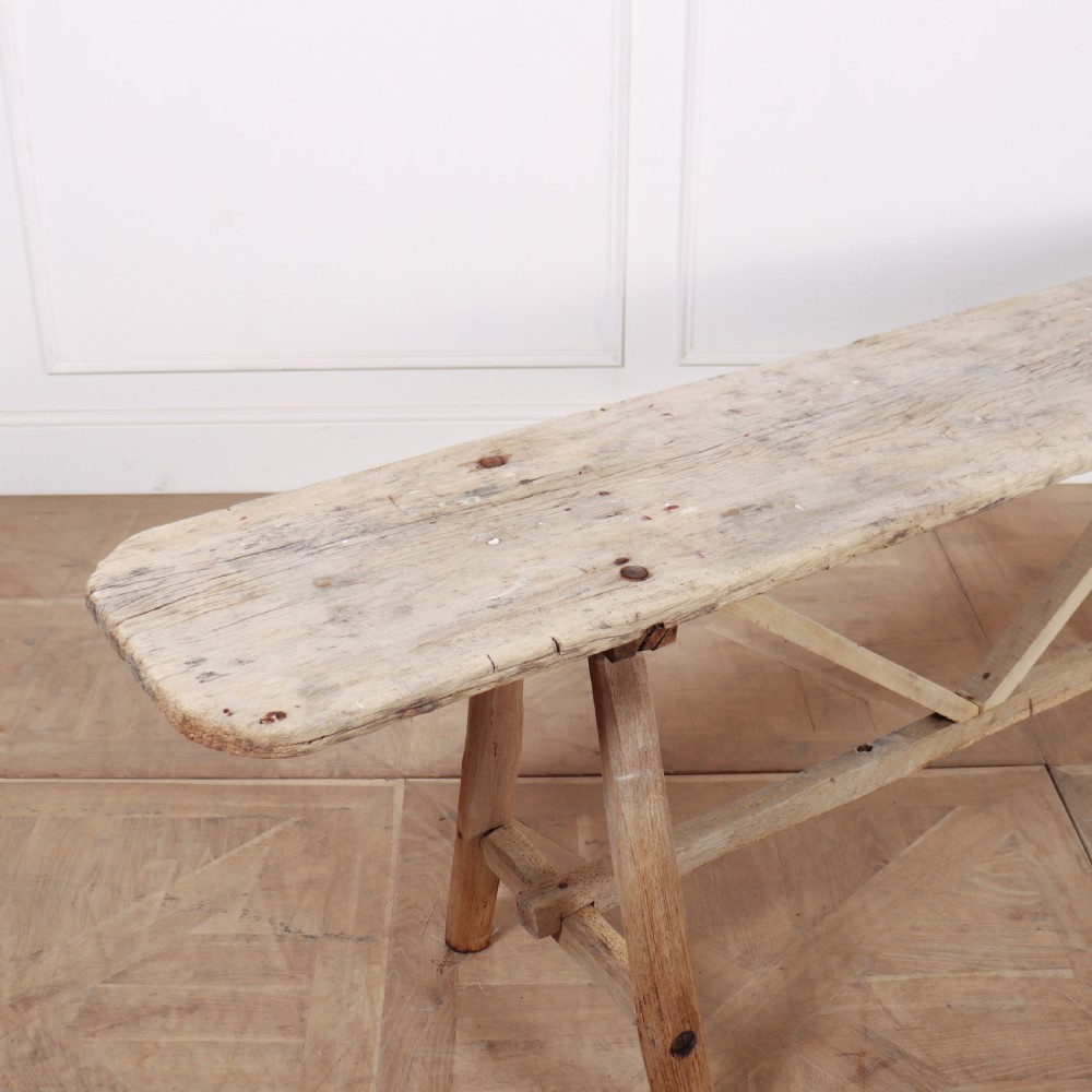 French Bleached and Scrubbed Trestle Table View II