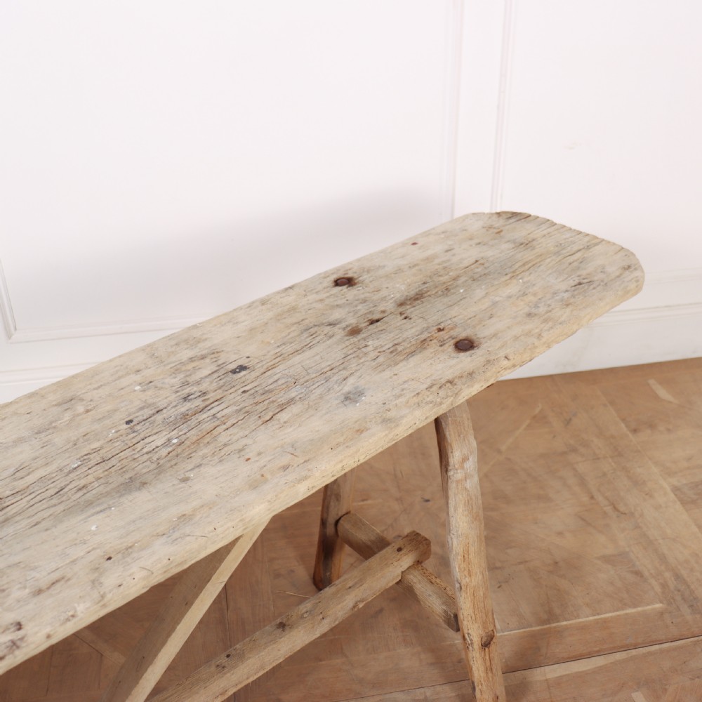 French Bleached and Scrubbed Trestle Table View III