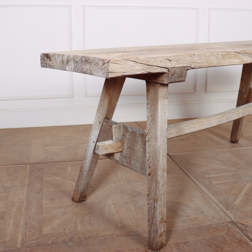 French Bleached Oak Trestle Table View II