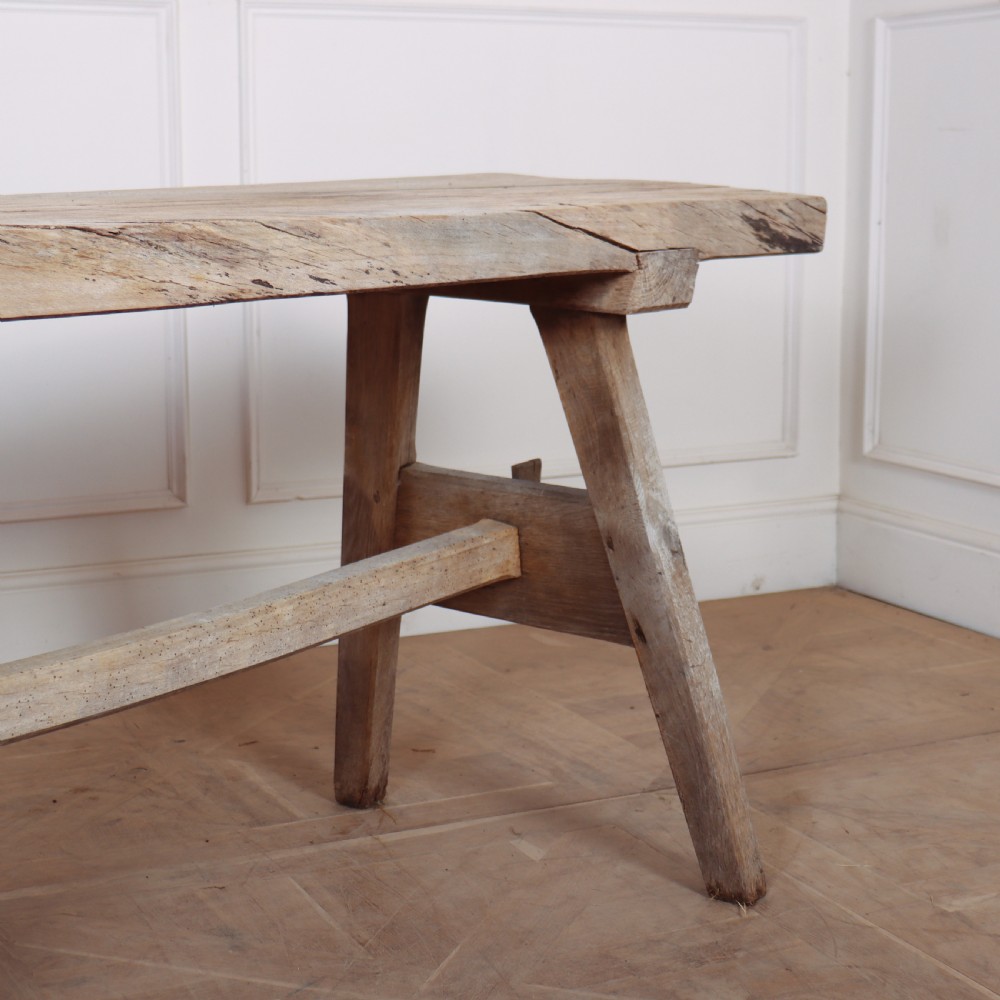 French Bleached Oak Trestle Table View III