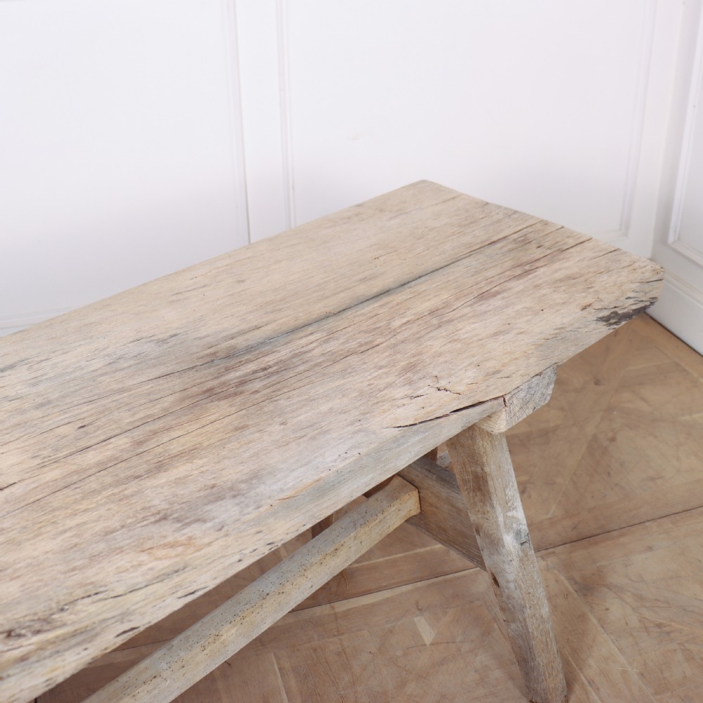 French Bleached Oak Trestle Table View V