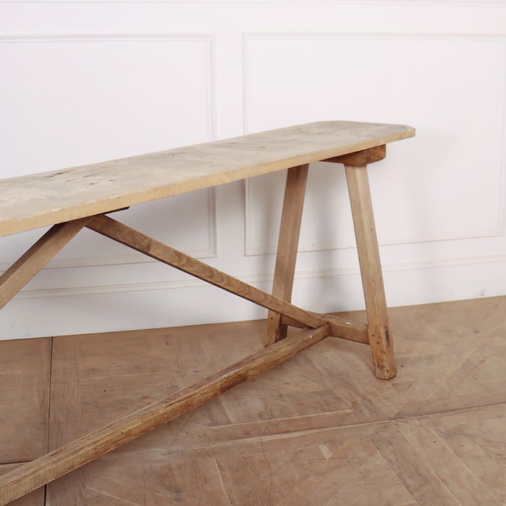 French Bleached Oak Trestle Table View III