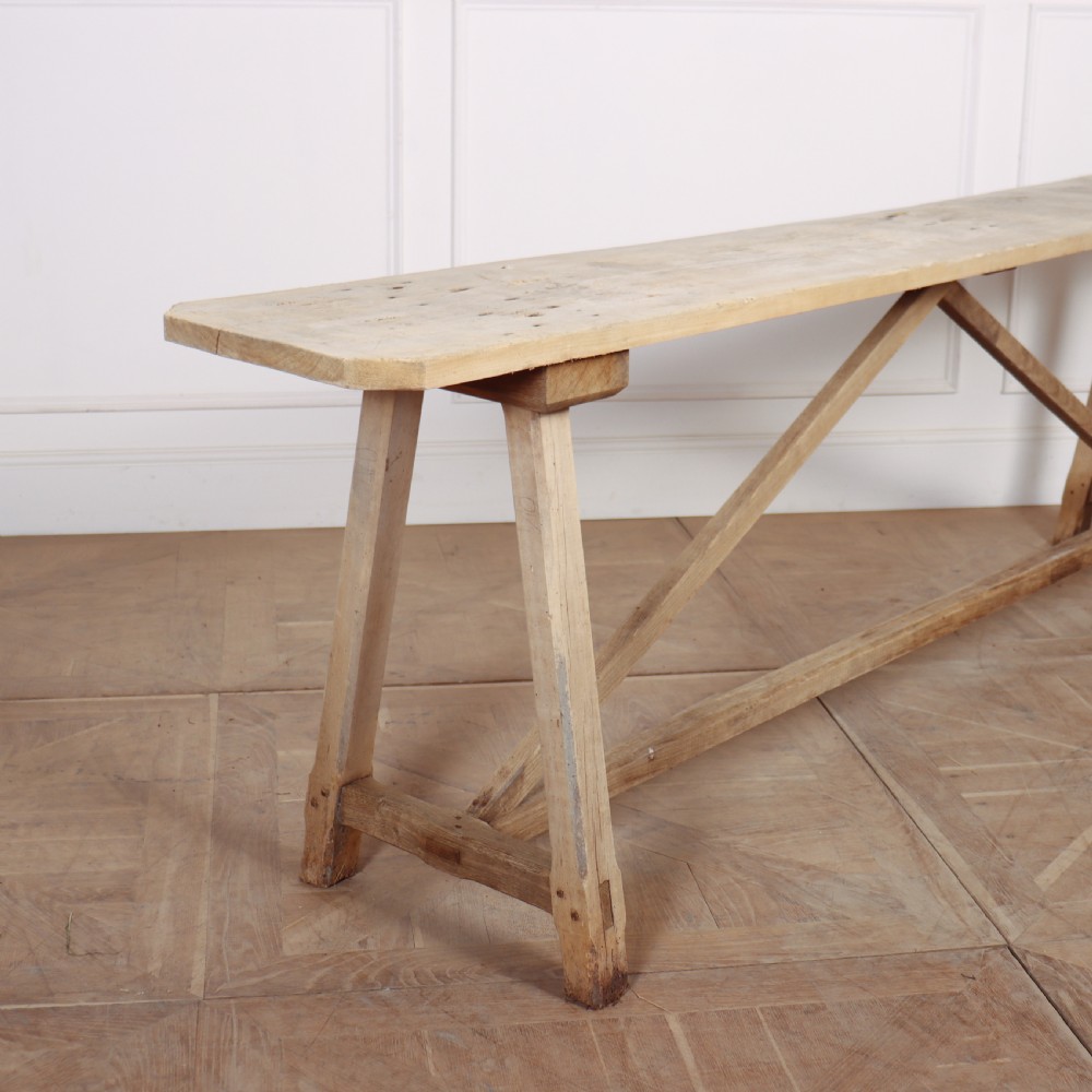 French Bleached Oak Trestle Table View II