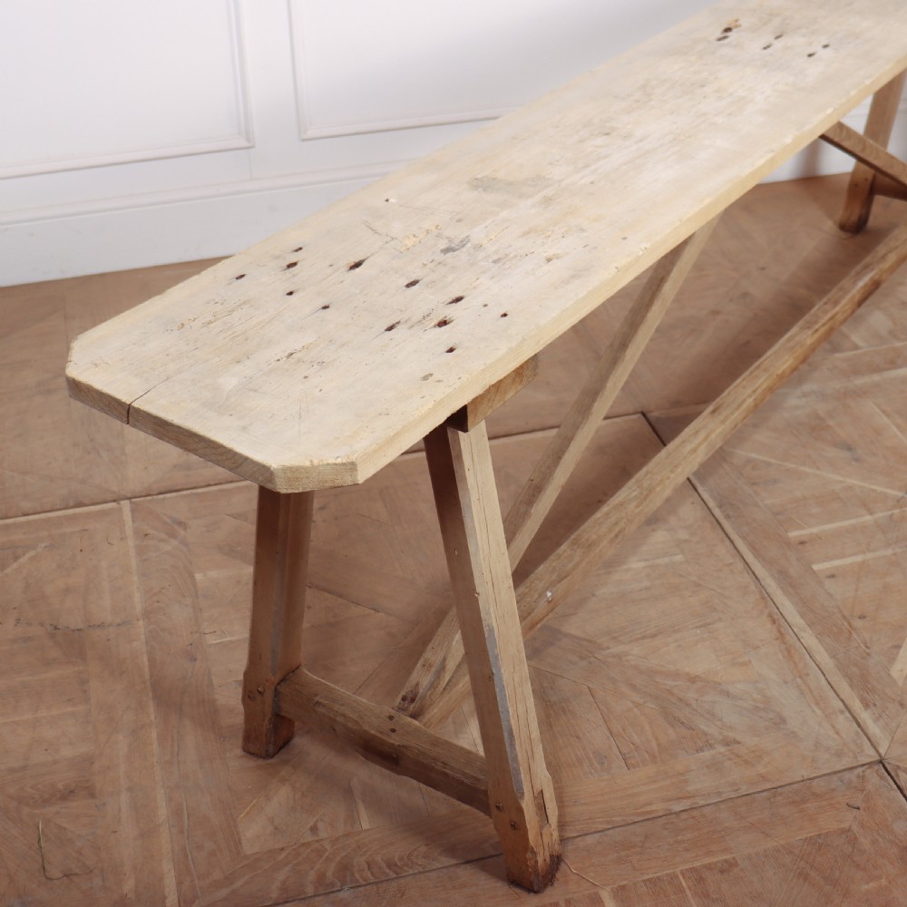 French Bleached Oak Trestle Table View V