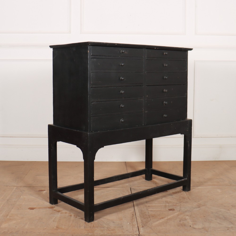 English Painted Chest of Drawers on Stand View IV