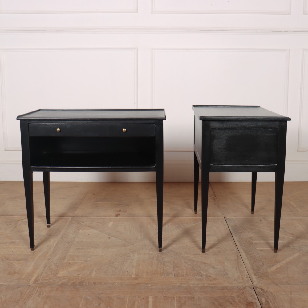 Pair of French Painted Bedside Tables View V