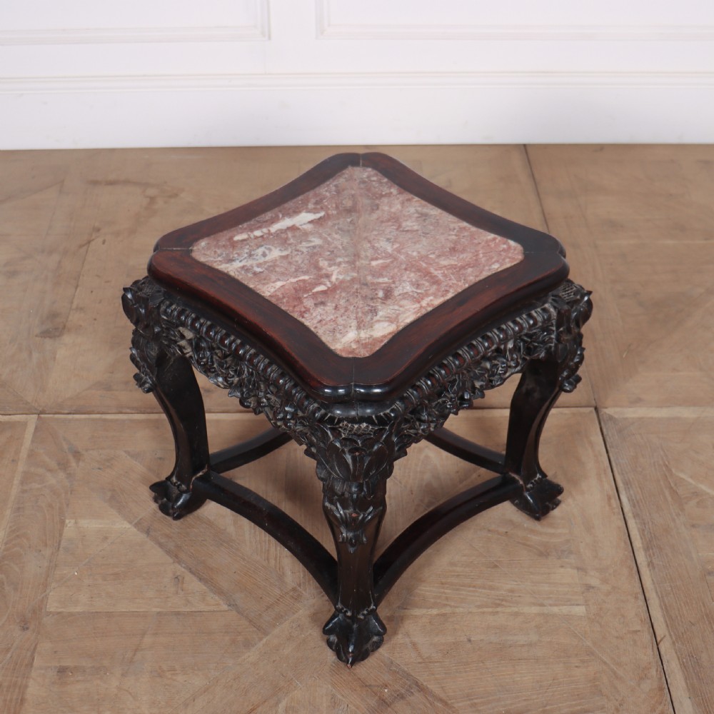 Chinese Carved Side Table View II