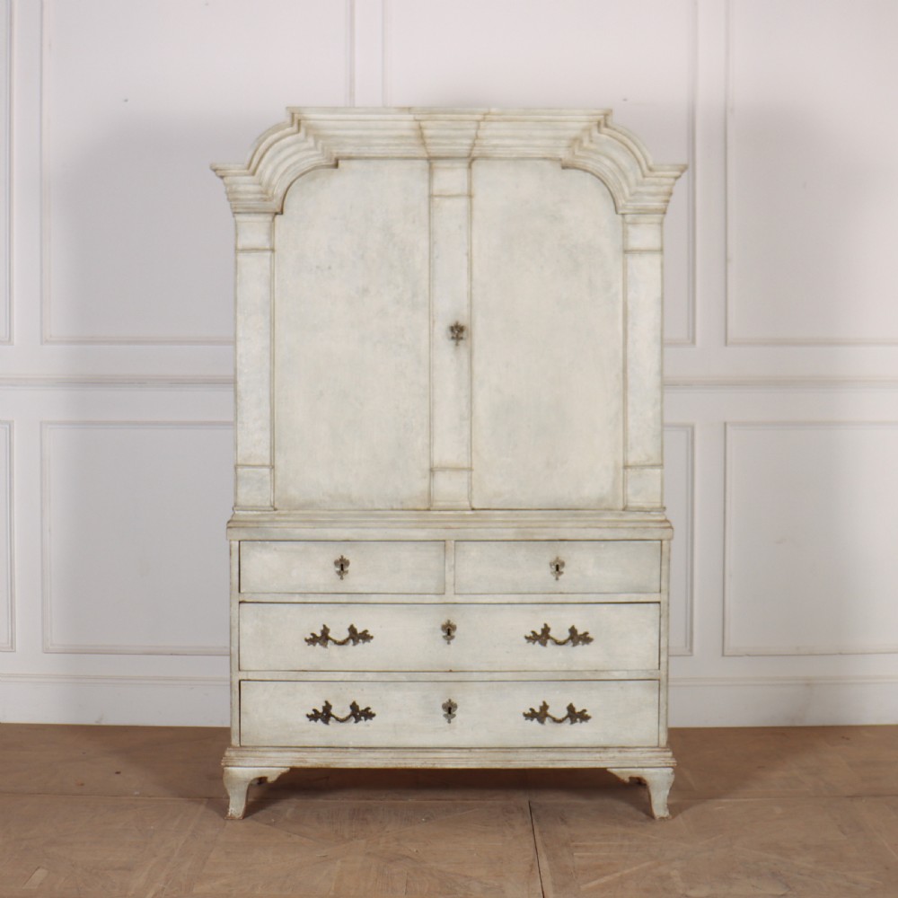 Swedish Painted Linen Cupboard