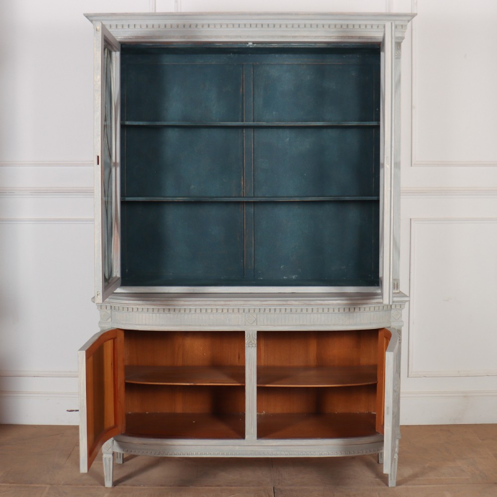 Swedish Painted Oak Vitrine View V