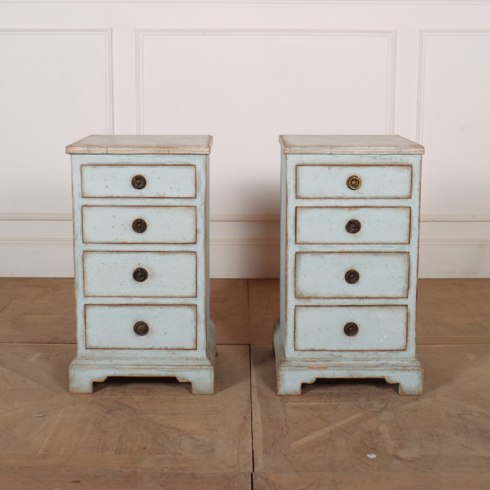 Pair of Painted Bedside Chest of Drawers