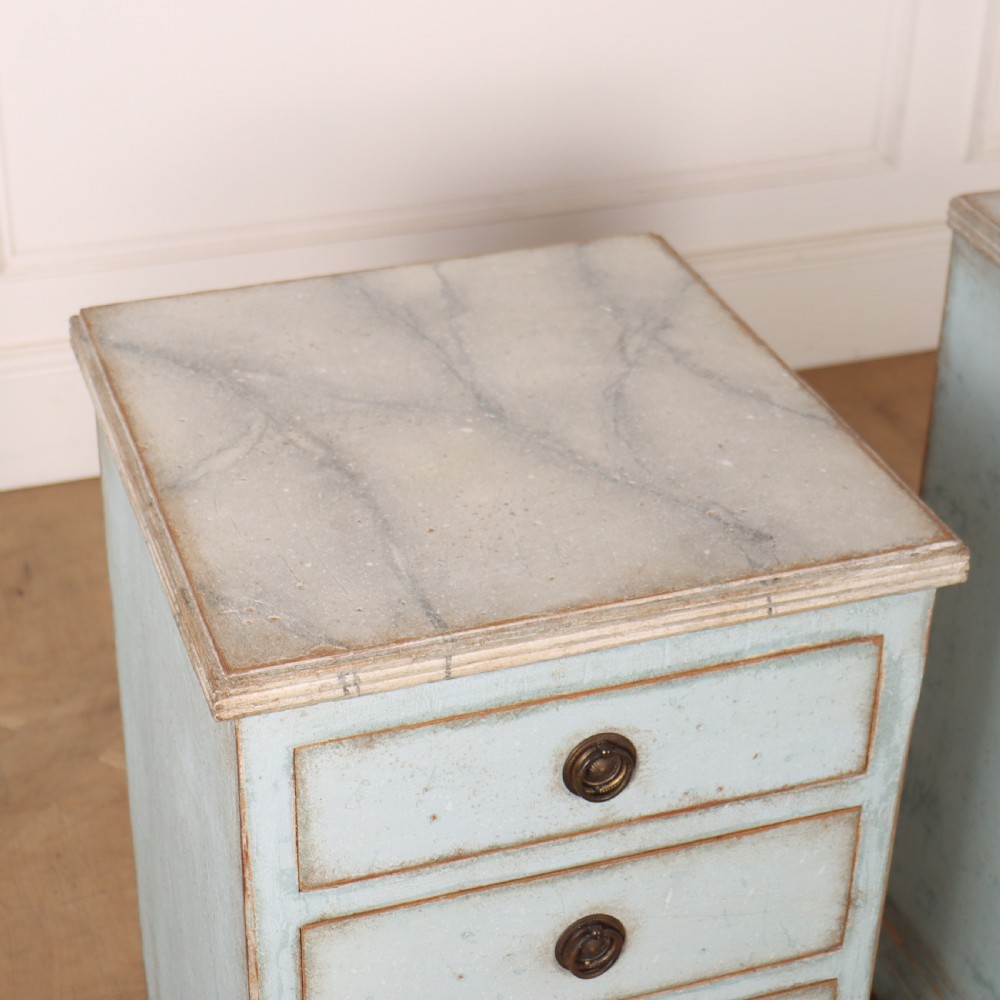 Pair of Painted Bedside Chest of Drawers View IV