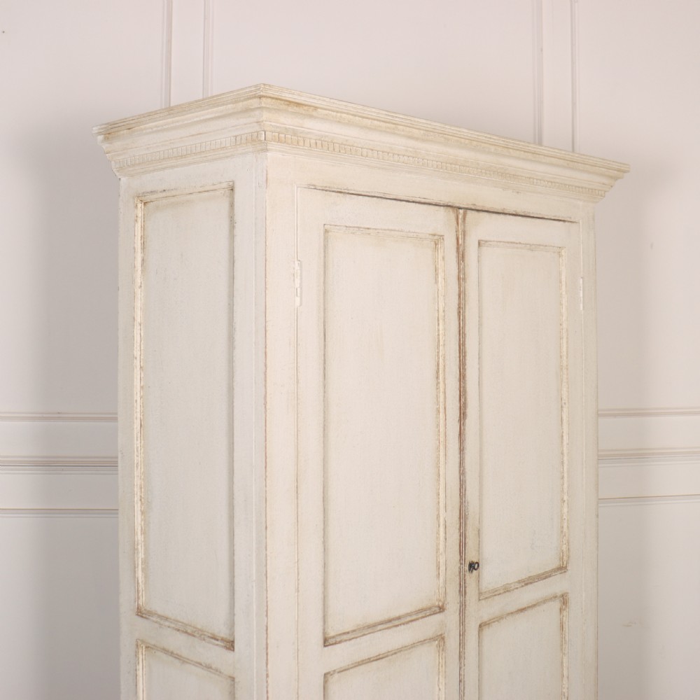 English Painted Linen Cupboard View II