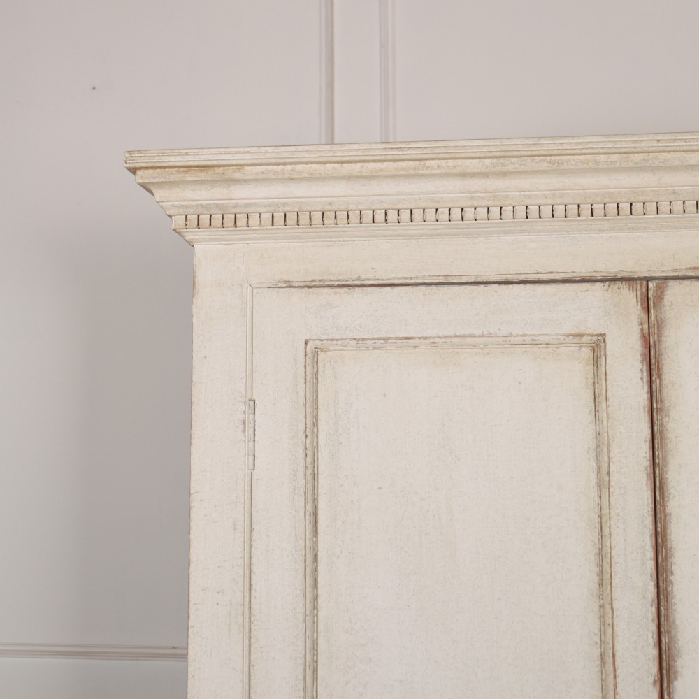 English Painted Linen Cupboard View V