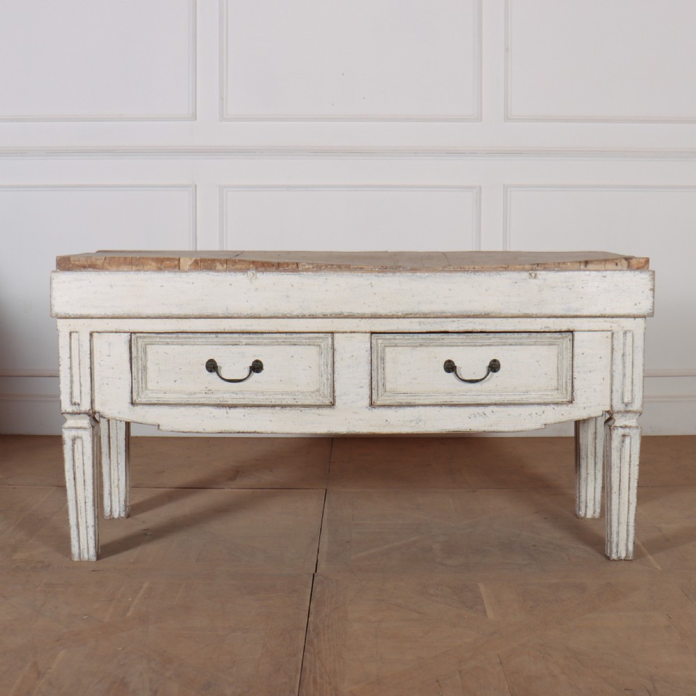 French Painted Butchers Block